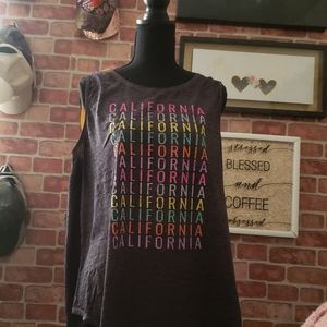 California sleeveless t-shirt